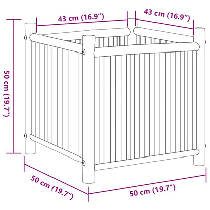 vidaXL Pflanzkübel 50x50x50 cm Bambus