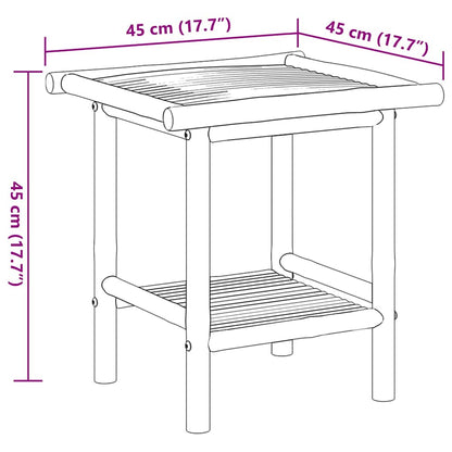 vidaXL Couchtisch 45x45x45 cm Bambus