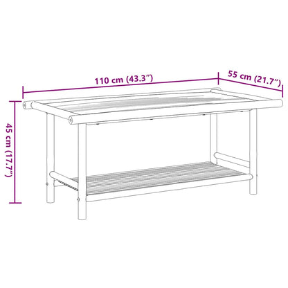 vidaXL Table basse 110x55x45 cm Bambou