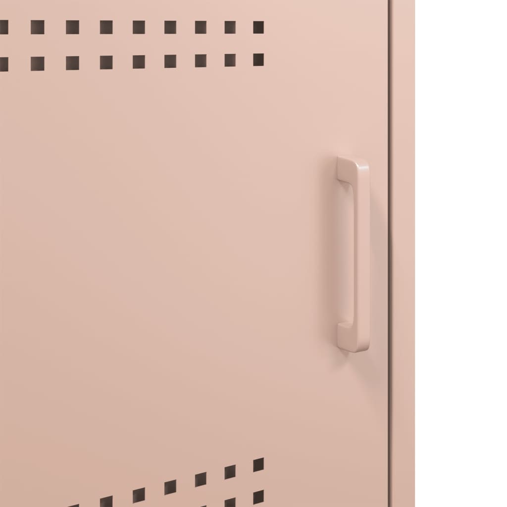 vidaXL Nachttische 2 Stk. Rosa 36x39x50,5 cm Stahl