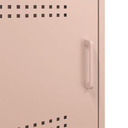 vidaXL Nachttische 2 Stk. Rosa 36x39x50,5 cm Stahl