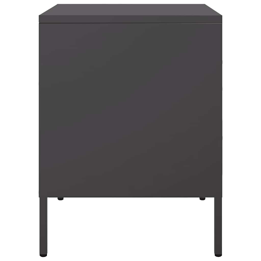vidaXL Nachttisch Schwarz 36x39x50,5 cm Stahl