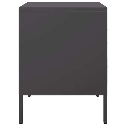 vidaXL Nachttisch Schwarz 36x39x50,5 cm Stahl