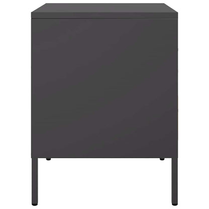 vidaXL Nachttische 2 Stk. Schwarz 36x39x50,5 cm Stahl