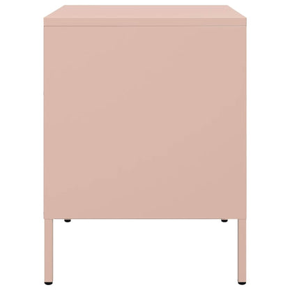 vidaXL Nachttisch Rosa 36x39x50,5 cm Stahl