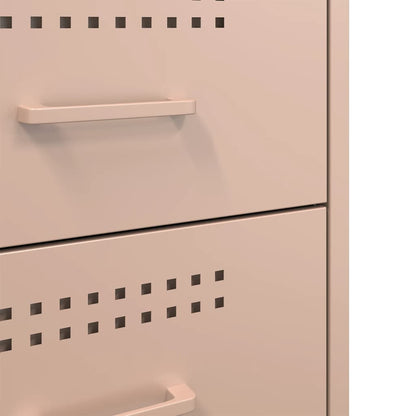 vidaXL Tables de chevet 2 pcs Rose 36x39x50,5 cm Acier
