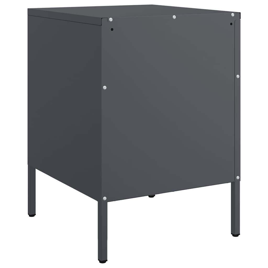 vidaXL Nachttisch Anthrazit 36x39x50,5 cm Stahl