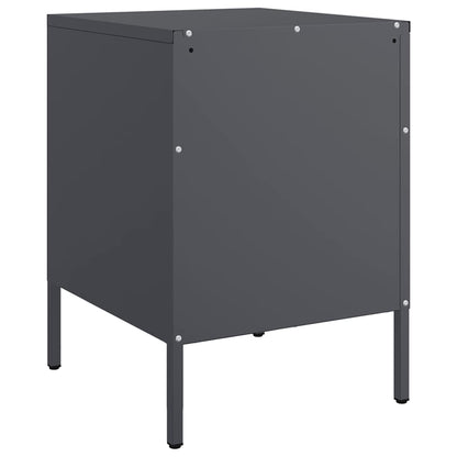 vidaXL Nachttisch Anthrazit 36x39x50,5 cm Stahl