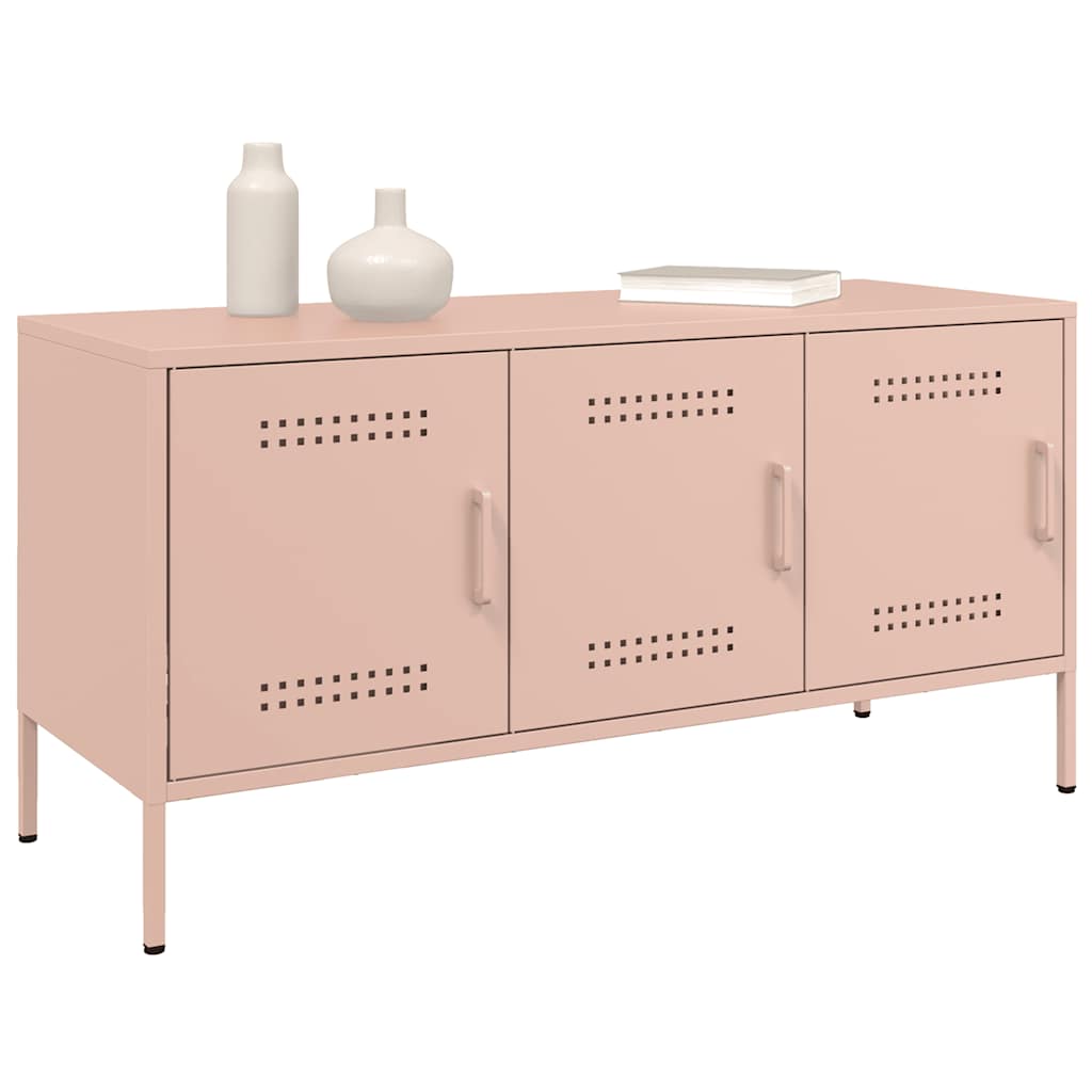 vidaXL TV-Schrank Rosa 100,5x39x50,5 cm Stahl