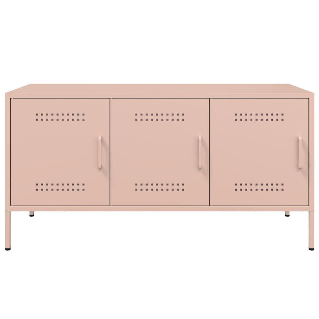 vidaXL TV-Schrank Rosa 100,5x39x50,5 cm Stahl