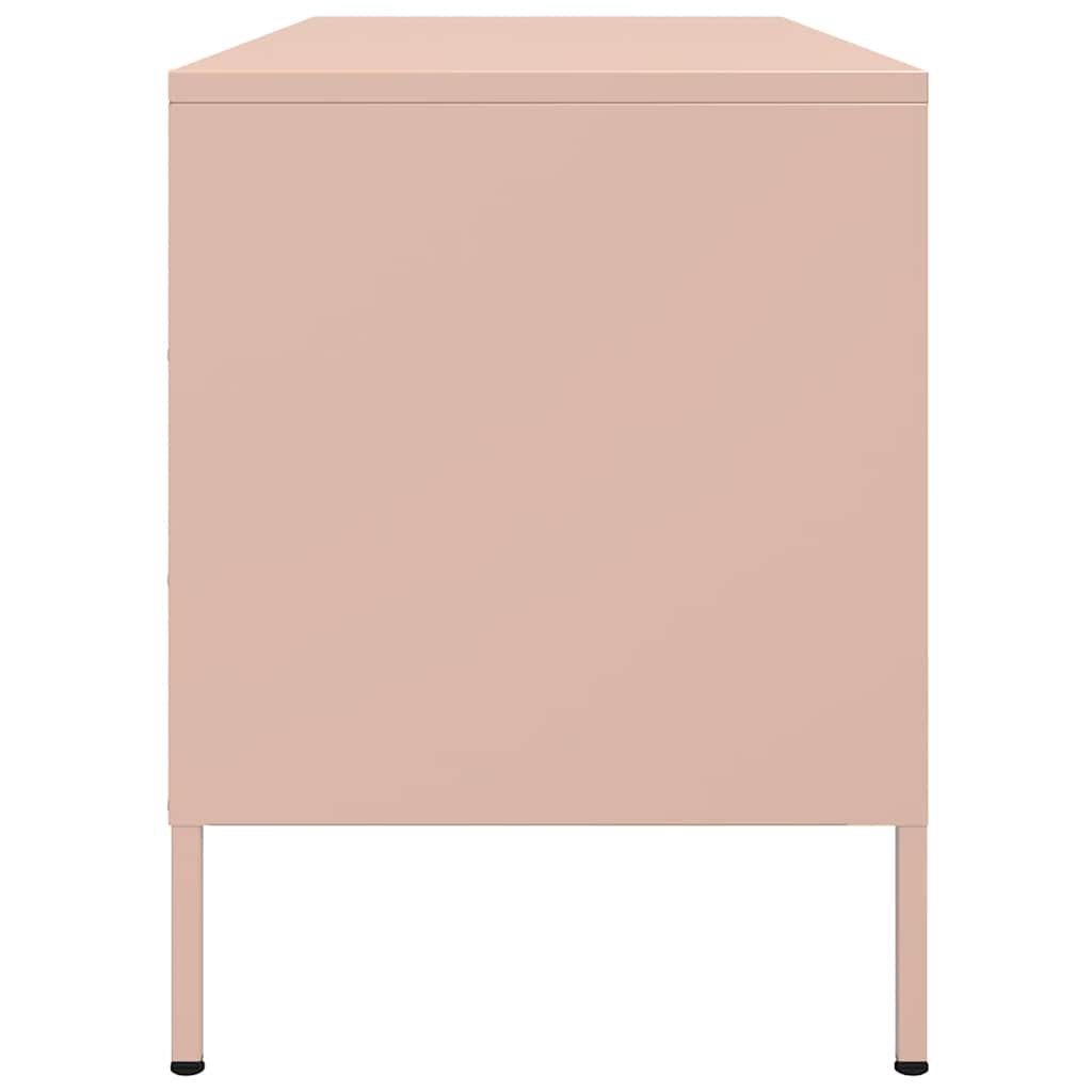 vidaXL TV-Schrank Rosa 100,5x39x50,5 cm Stahl