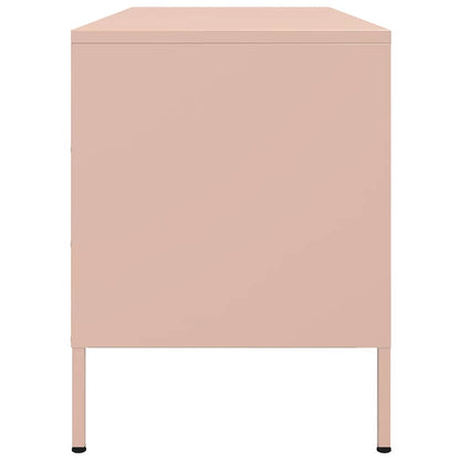 vidaXL TV-Schrank Rosa 100,5x39x50,5 cm Stahl