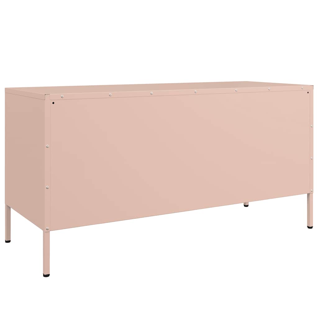 vidaXL TV-Schrank Rosa 100,5x39x50,5 cm Stahl