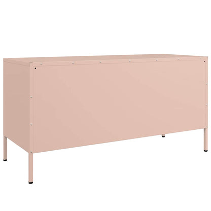 vidaXL TV-Schrank Rosa 100,5x39x50,5 cm Stahl