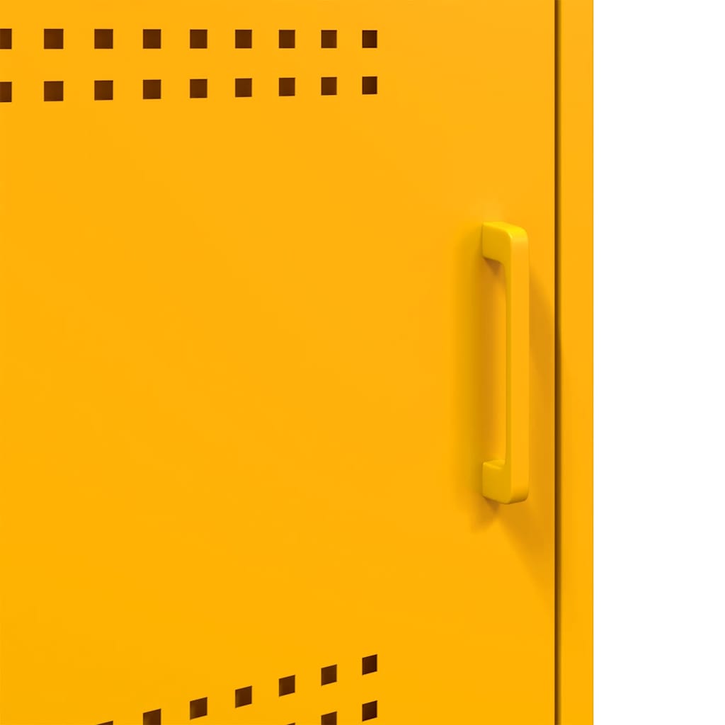 vidaXL Meuble TV Jaune Moutarde 100,5x39x50,5 cm Acier