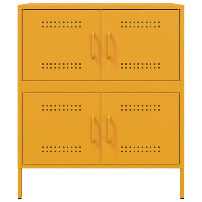 vidaXL Buffet Jaune Moutarde 68x39x79 cm Acier
