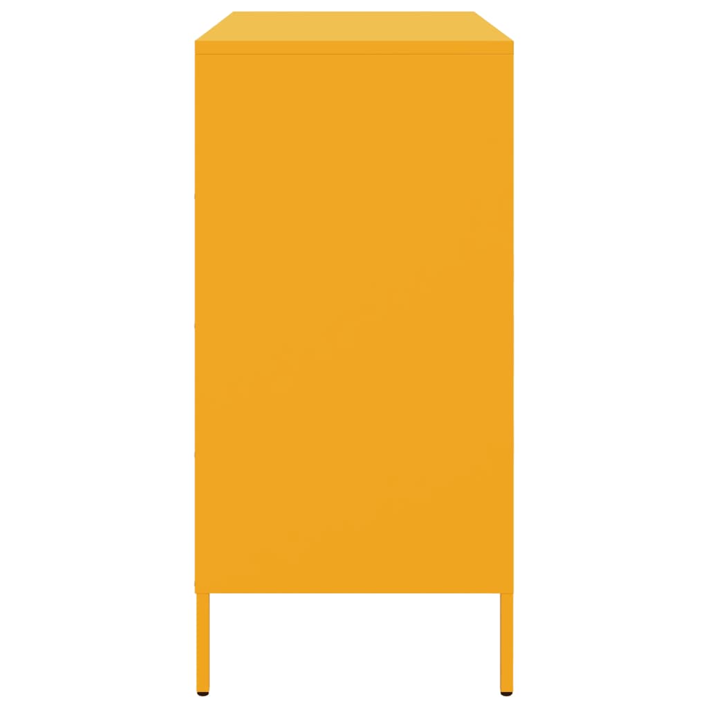 vidaXL Buffet Jaune Moutarde 68x39x79 cm Acier
