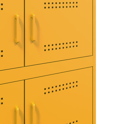 vidaXL Buffet Jaune Moutarde 68x39x79 cm Acier
