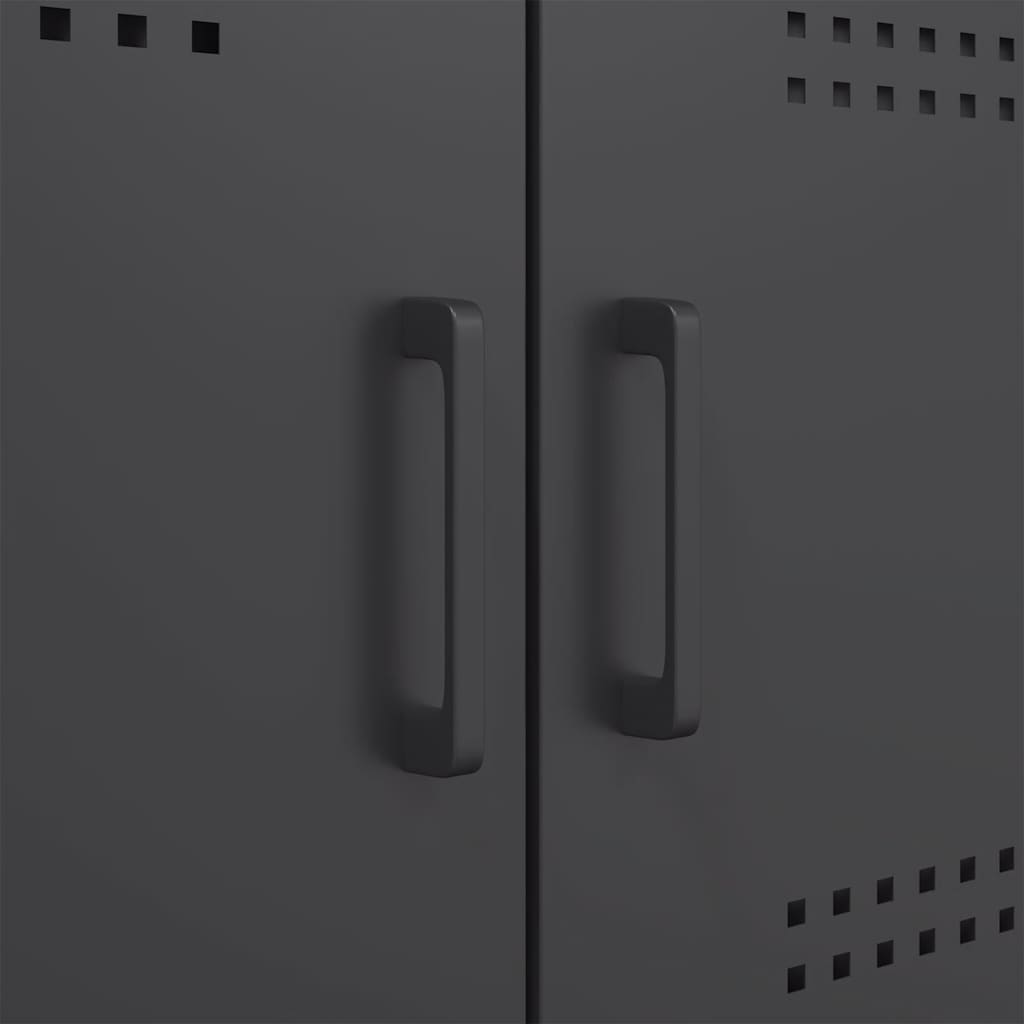 vidaXL Meuble TV Noir 68x39x50,5 cm Acier