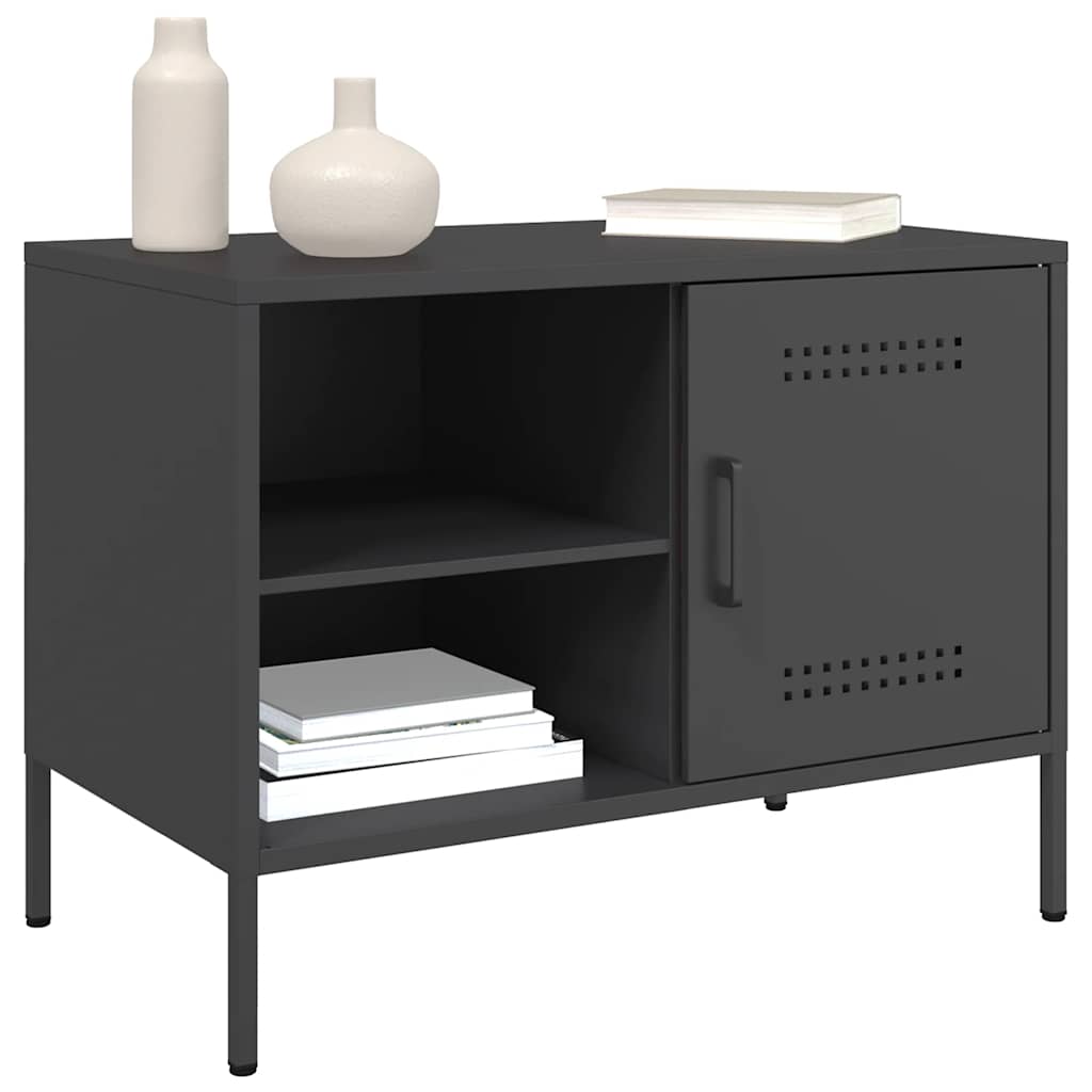 vidaXL Meuble TV Noir 68x39x50,5 cm Acier