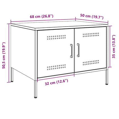 vidaXL Couchtisch Schwarz 68x50x50,5 cm Stahl