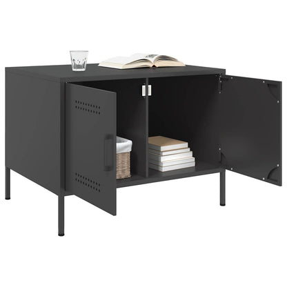 vidaXL Couchtisch Schwarz 68x50x50,5 cm Stahl