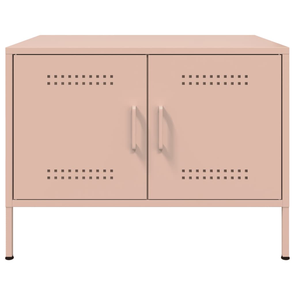 vidaXL Couchtisch Rosa 68x50x50,5 cm Stahl