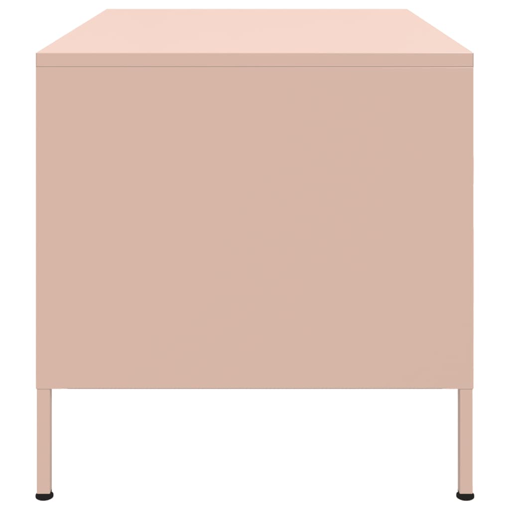 vidaXL Couchtisch Rosa 68x50x50,5 cm Stahl