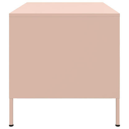 vidaXL Couchtisch Rosa 68x50x50,5 cm Stahl