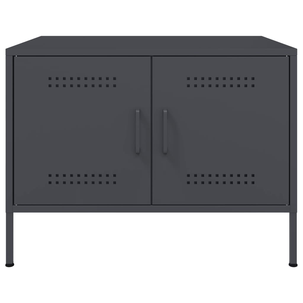 vidaXL Couchtisch Anthrazit 68x50x50,5 cm Stahl