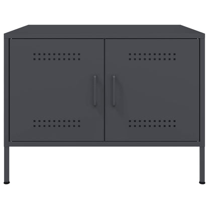 vidaXL Couchtisch Anthrazit 68x50x50,5 cm Stahl