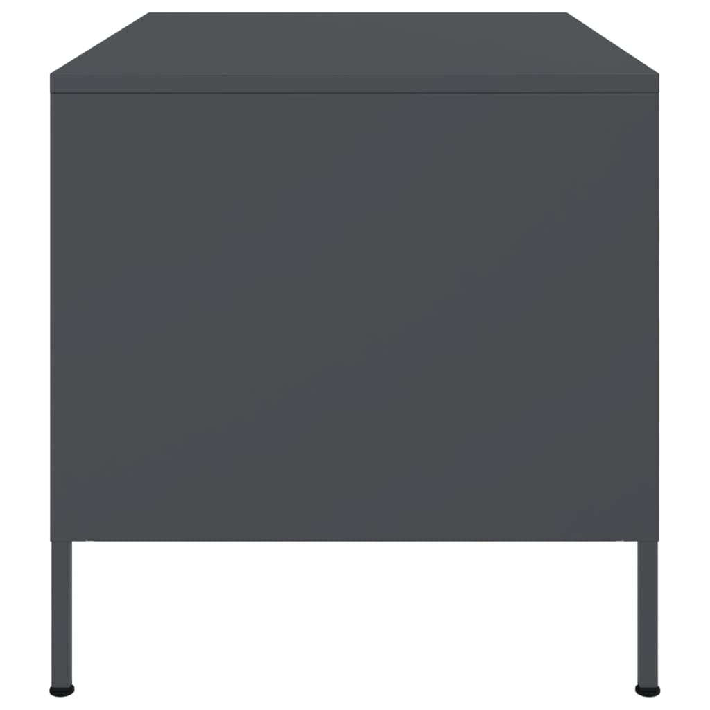 vidaXL Couchtisch Anthrazit 68x50x50,5 cm Stahl