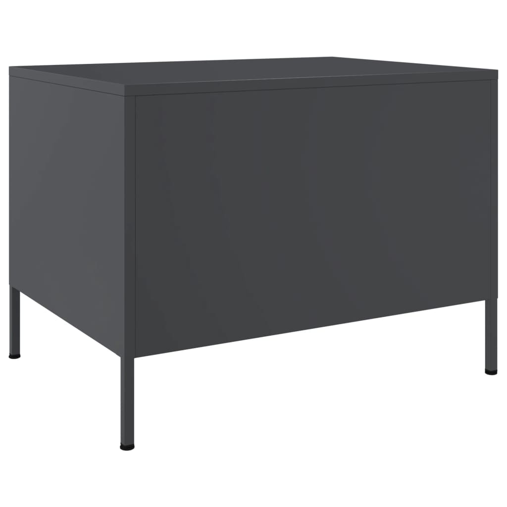 vidaXL Couchtisch Anthrazit 68x50x50,5 cm Stahl