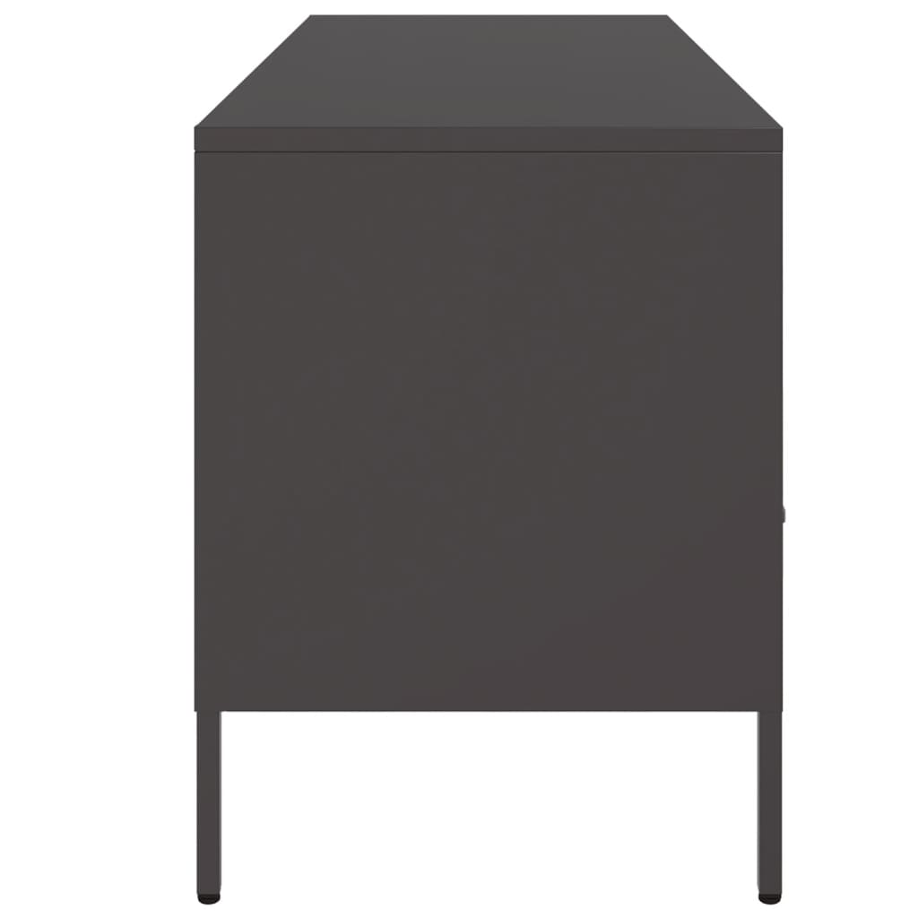 vidaXL Meuble TV Noir 100,5x39x50,5 cm Acier