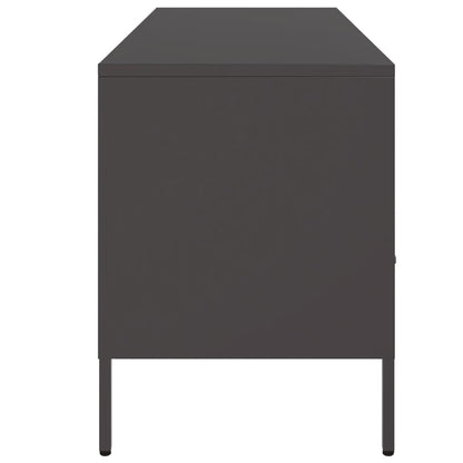 vidaXL Meuble TV Noir 100,5x39x50,5 cm Acier