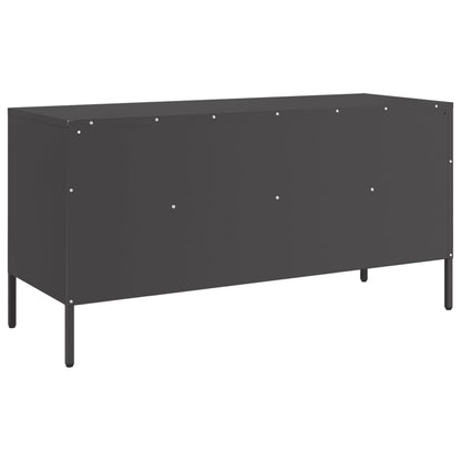 vidaXL Meuble TV Noir 100,5x39x50,5 cm Acier