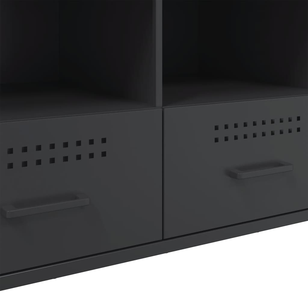 vidaXL Meuble TV Noir 100,5x39x50,5 cm Acier