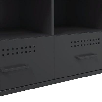 vidaXL Meuble TV Noir 100,5x39x50,5 cm Acier
