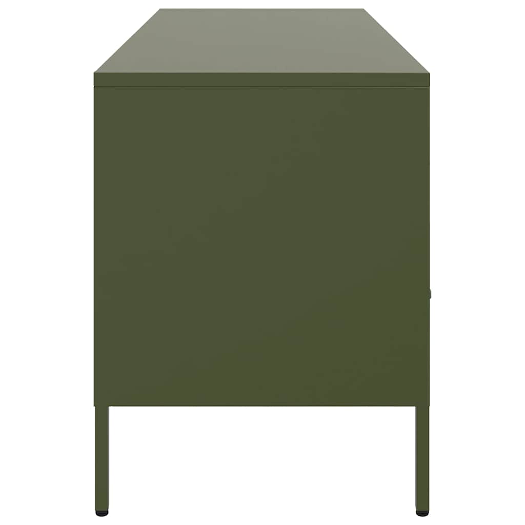 vidaXL TV-Schrank Olivgrün 100,5x39x50,5 cm Stahl