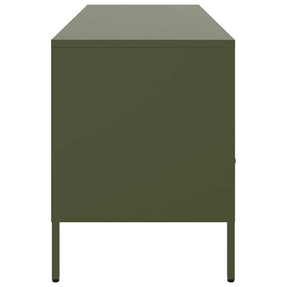 vidaXL TV-Schrank Olivgrün 100,5x39x50,5 cm Stahl