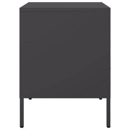 vidaXL Nachttische 2 Stk. Schwarz 36x39x50,5 cm Stahl