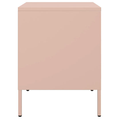 vidaXL Nachttisch Rosa 36x39x50,5 cm Stahl