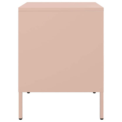 vidaXL Nachttische 2 Stk. Rosa 36x39x50,5 cm Stahl