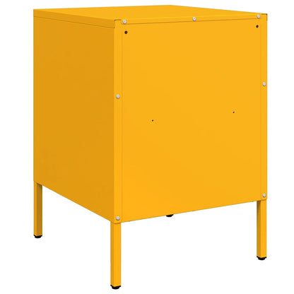 vidaXL Nachttische 2 Stk. Senfgelb 36x39x50,5 cm Stahl