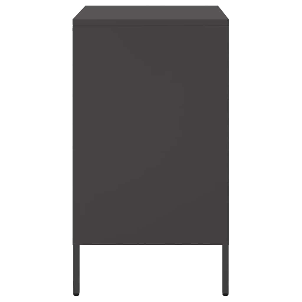 Nachttisch Schwarz 36x39x68 cm Stahl