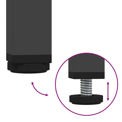 Nachttisch Schwarz 36x39x68 cm Stahl
