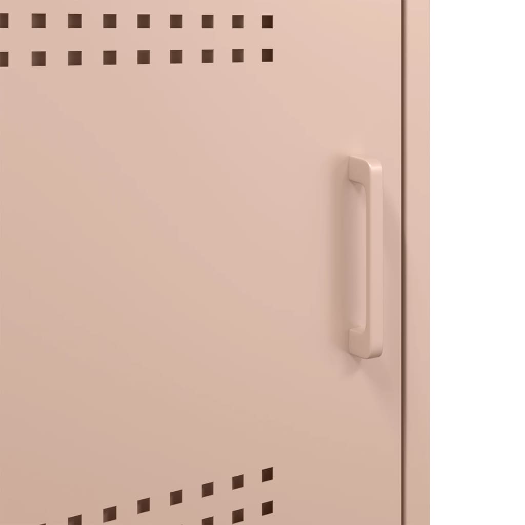 vidaXL Nachttische 2 Stk. Rosa 36x39x68 cm Stahl
