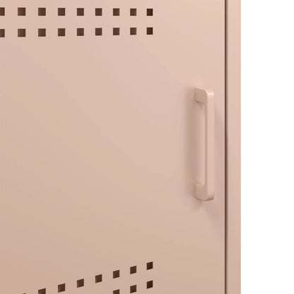 vidaXL Nachttische 2 Stk. Rosa 36x39x68 cm Stahl