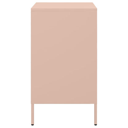 vidaXL Nachttische 2 Stk. Rosa 36x39x68 cm Stahl