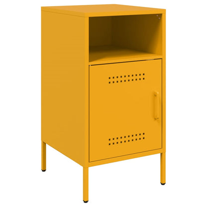 vidaXL Tables de chevet 2 pcs. Jaune moutarde 36x39x68 cm Acier